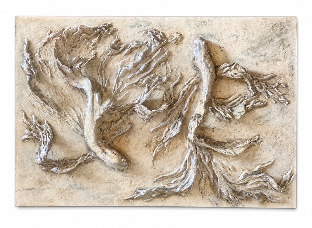 Oxana Balan — «Flujos del Mar», bajorrelieve decorativo en relieve